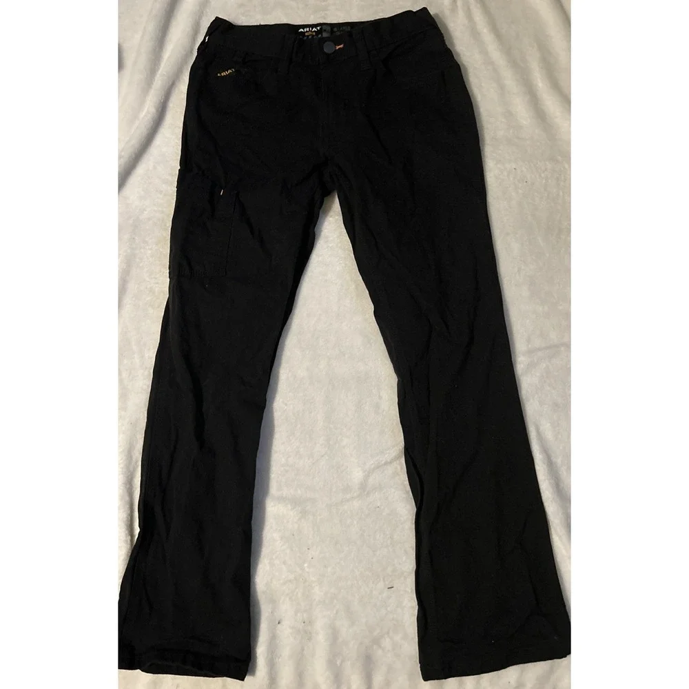 Ariat‎ Men's Rebar M4 Work Pants Size 29/30 Black Relaxed Straight Cut